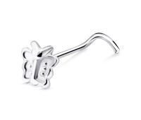 Exotic Butterfly Curved Nose Stud NSKB-819